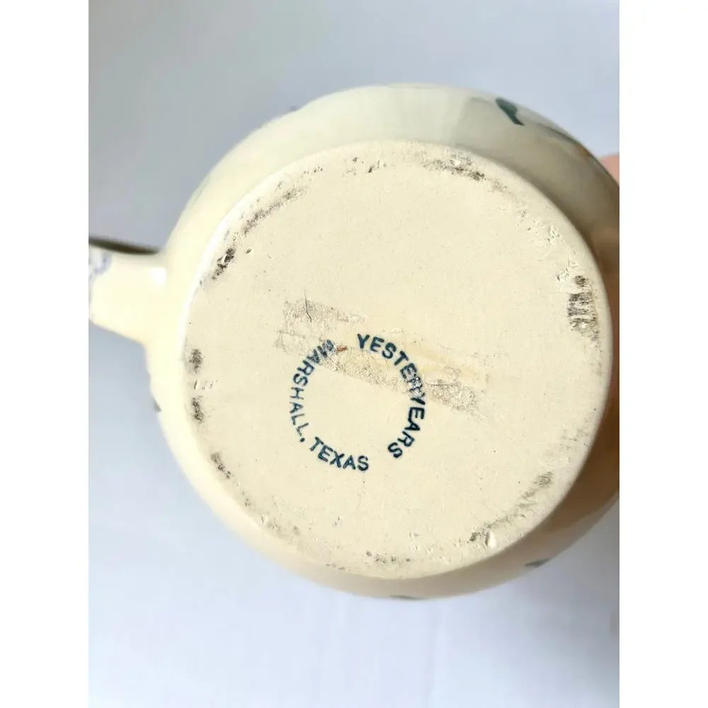 Yesteryears Fruity “God renews our strength” Pottery Teapot